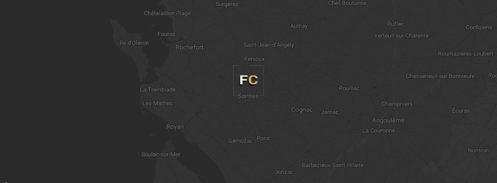 La carte de france ou exerce Fabien Couderc